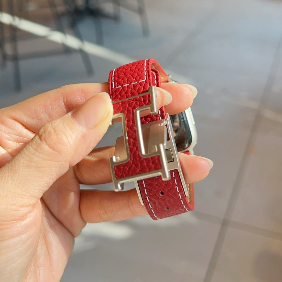 Genuine leather  Red magnetic Band