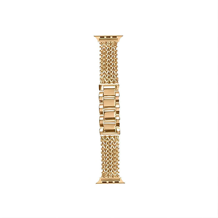 Stainless steel gold watch strap