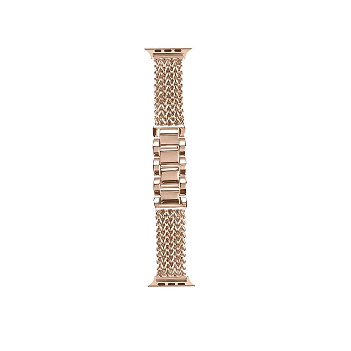 Stainless steel gold watch strap