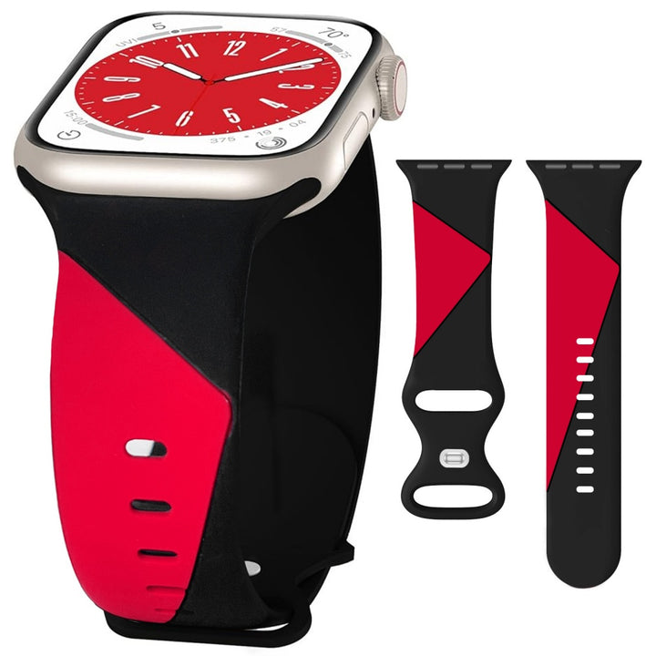 Two-tone silicone strap