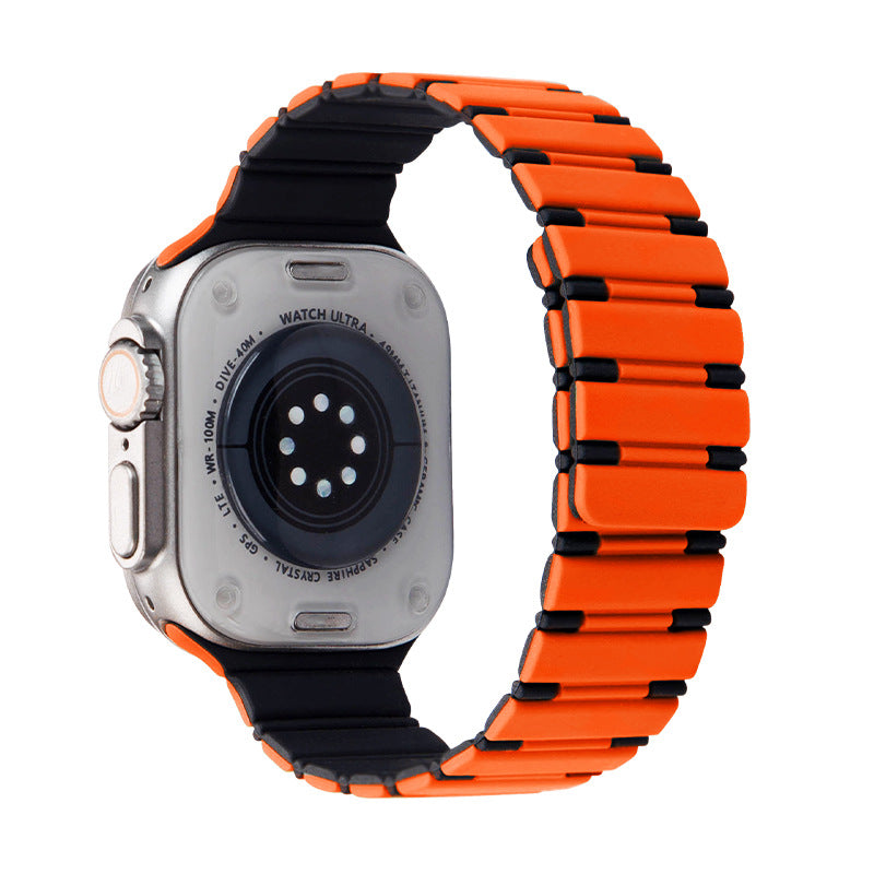 Two-Color Magnetic Silicon Rubber Strap For Apple Watch-TK