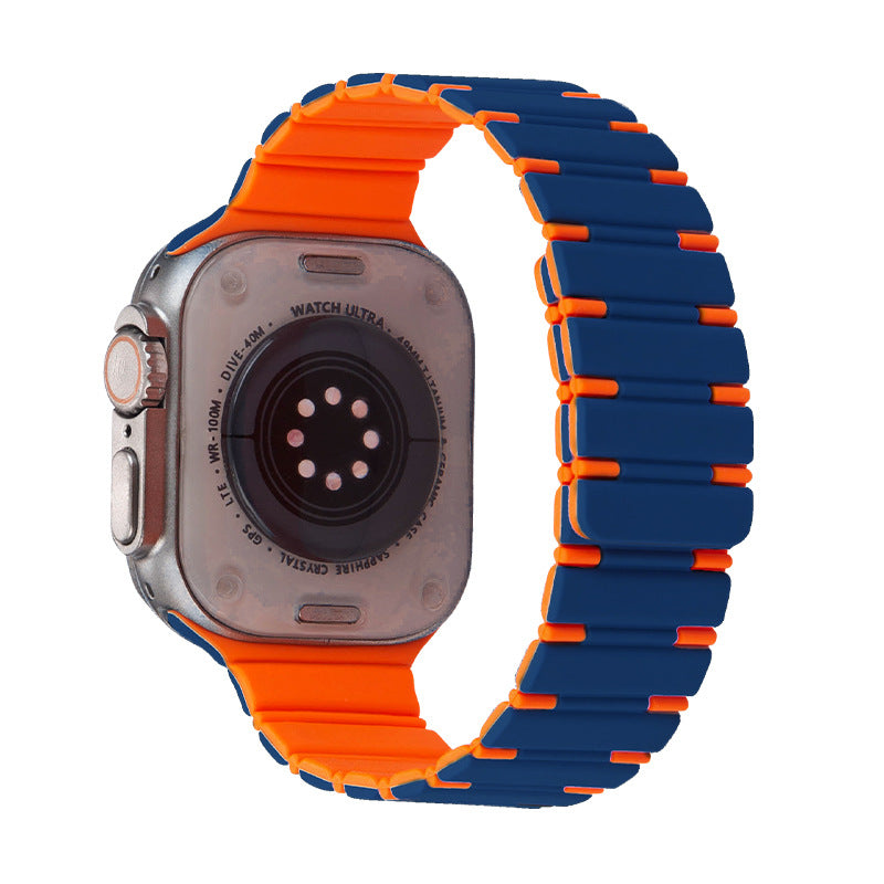 Two-Color Magnetic Silicon Rubber Strap For Apple Watch-TK