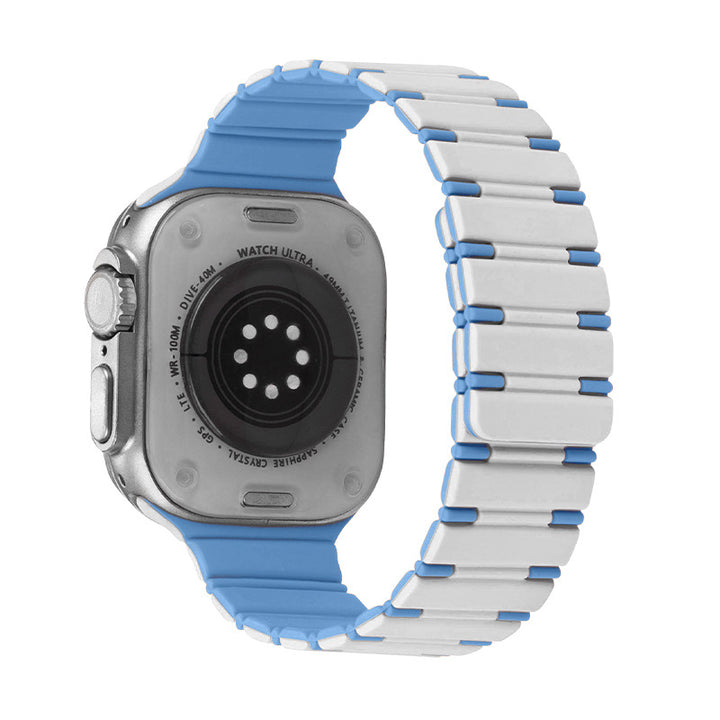 Two-Color Magnetic Silicon Rubber Strap For Apple Watch-TK