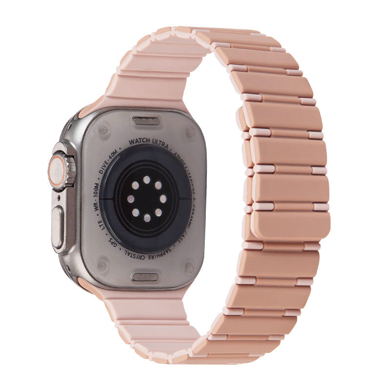 Two-Color Magnetic Silicon Rubber Strap For Apple Watch-TK