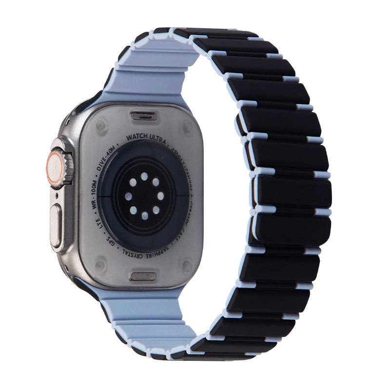 Two-Color Magnetic Silicon Rubber Strap For Apple Watch-TK