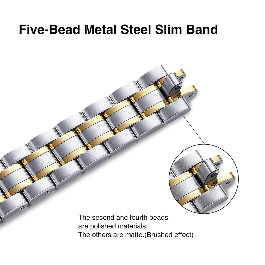 Stainless steel metal wristband multi-color