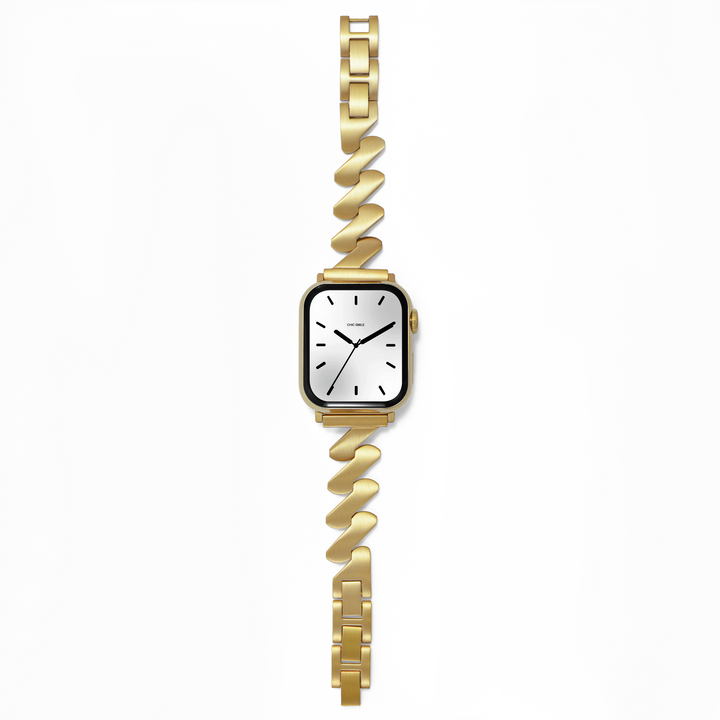 Stainless steel-18k gold plated strap